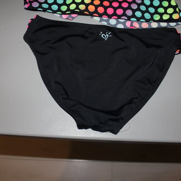 Multi Color 2 Pcs Justice Tankini Swimsuit size 14 - Picture 9 of 11